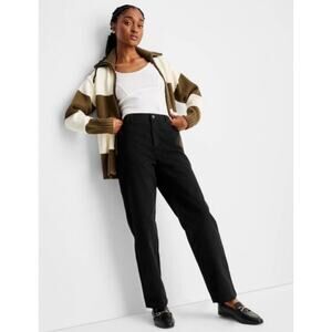 Future Collective Black High Rise Straight Leg Jeans Size 8 Yoke Seam Denim Pant